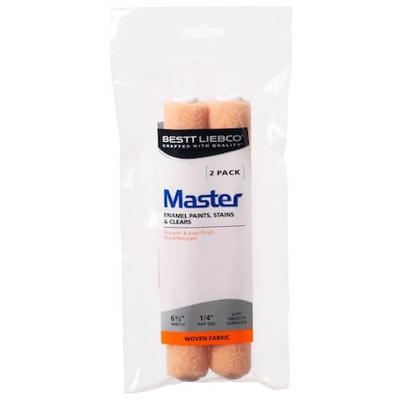 Purdy Bestt Liebco Master Woven Fabric 6-1/2 in. W X 1/4 in. Mini Paint Roller Cover 2 pk 559425000